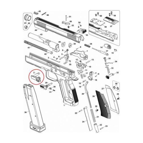 CZ Shadow 2 compact part diagram