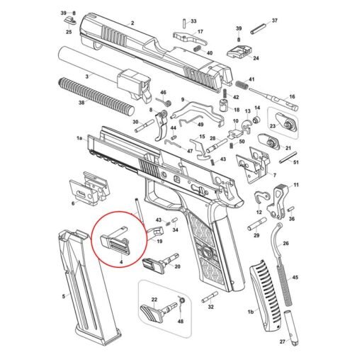 CZ P-09 slide stop